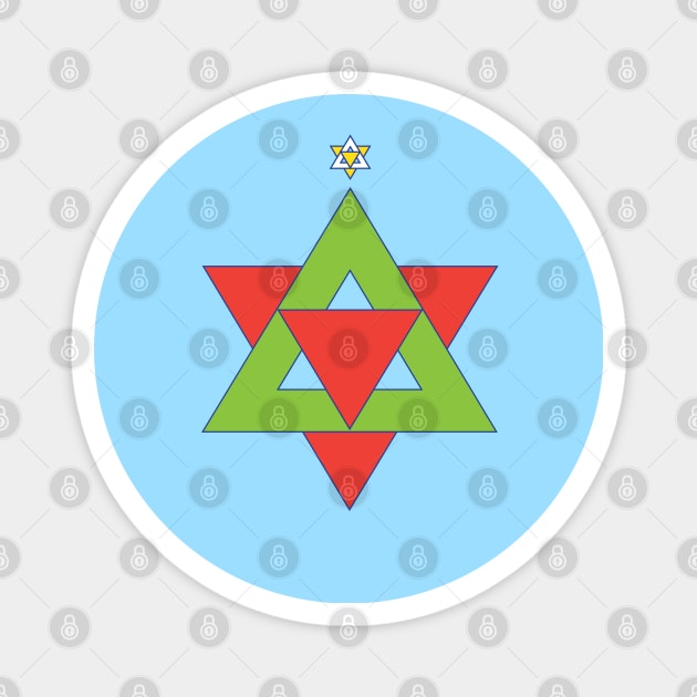 Star of David Christmas Tree Magnet by Sanford Studio